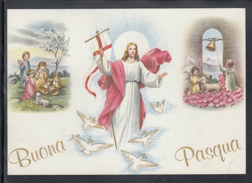 Cartolina buona pasqua gesù - cartolina,