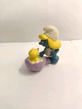 Puffetta Pasquale con Pulcino cod.20489 Peyo Schleich Anno 1984 made in Portugal