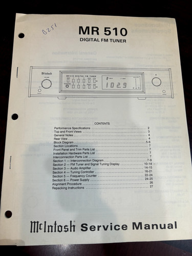 Mcintosh mr510 510 tuner - mcintosh,