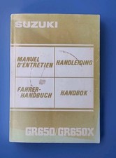 libro uso e manutenzione SUZUKI GR650/GR650X. 1982