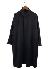 Caban Lana Gabardine Stand Collare Cappotto Acciaio/S/Lana/Nero/59-09-94-