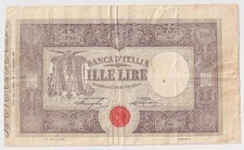 1000 LIRE BARBETTI CON MATRICE 6 APRILE 1917 FALSO D’EPOCA CERTIFICATO