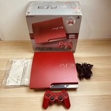 PS3 SLIM 320GB Console COMPLETA Sony Playstation 3 Scarlet RED  ROSSA BOXATA