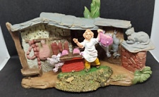 PRESEPE DIORAMA BOTTEGA MACELLERIA made italy vintage CONFALEONE NARDI FONTANINI