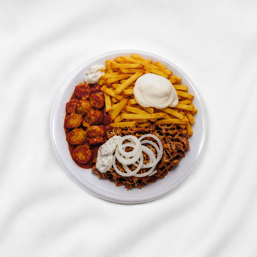 Piatto taxi patatine fritte