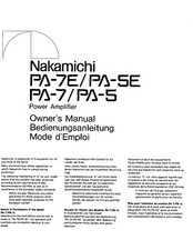 Nakamichi PA-7E PA-53 PA-7