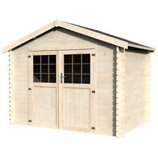 Casetta in Legno 3x2 metri Block House 28 mm Moderna Porta Attrezzi da Giardino