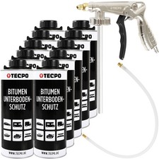 10L TECPO PROTEZIONE SOTTOSCOCCA BITUME NERO ANTIURTO PIETRA + PISTOLA A SPRUZZO