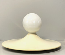 LAMPADA PARETE SOFFITTO Stilnovo "Disco" DESIGN G. Gorgoni METALLO BIANCO ø 39cm