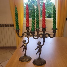Candelabri con putto - in, ottone