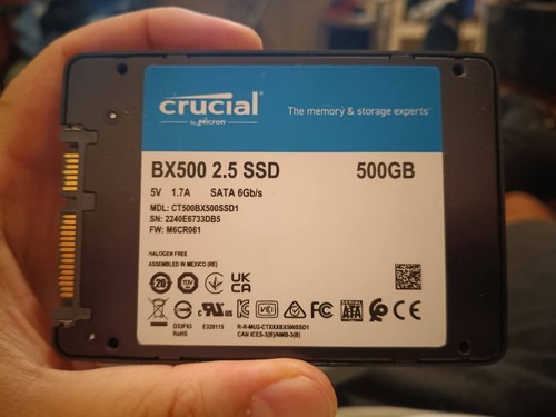 Ssd crucial bx500 500gb - ssd, sata