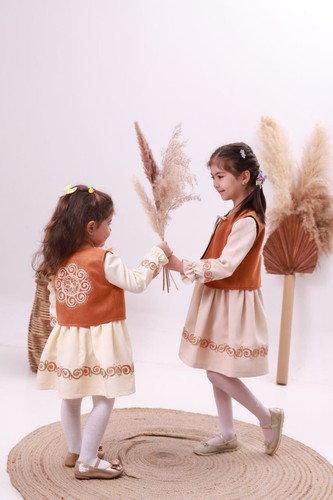 Set mantello vestito festa - e,
