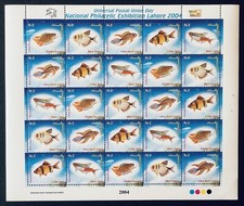 FOGLIO FRANCOBOLLI PESCI