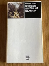 LIBRO - INTRODUZIONE ALLA SOCIOLOGIA DELLA MUSICA - ADORNO (EINAUDI) 1971 