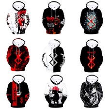 Berserk Guts 3D felpe con cappuccio cosplay berserker felpe giacche cappotti costumi