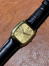 Orologio SEIKO DOLCE anni 90 quadrato oro testato pulsante funzionante usato