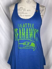 Canotta Seattle Seahawks Junk Food NFL blu touchdown donna MEDIA NUOVA CON ETICHETTE