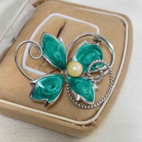 Spilla vintage fiore smaltato