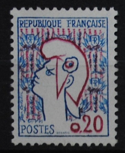 1961 france timbre n - timbre, y&t