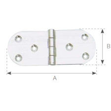 Cerniere in acciaio Inox mm