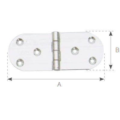 Cerniera inox varie dimensioni - inox,