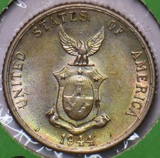 Filippine 1944 D 20 Centavos Aquila animale 294938 spedizione combinata