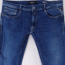 Uomos Replay MA950 ROB Regular Affusalato Elasticizzato Blu Jeans W38 L32