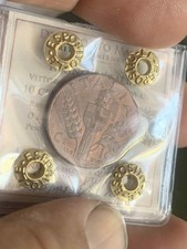 10 CENTESIMI 1939 FDC ROSSO PERIZIATA