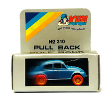 VINTAGE KIBI n.310 VOLKSWAGEN BEETLE PULL BACK MINI AUTO GRECA NUOVO CON SCATOLA RARO