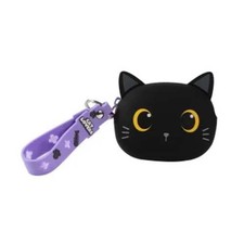 PORTAMONETE PORTA SPICCIOLI SILICONE GATTO NERO