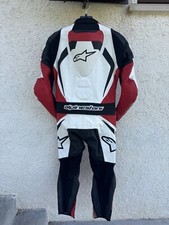 Tuta Moto Professionale Alpinestars MOTEGI LEATHER SUIT Bianco Nero Rosso