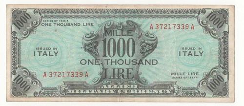 1000 lire serie 1943 a - lire,