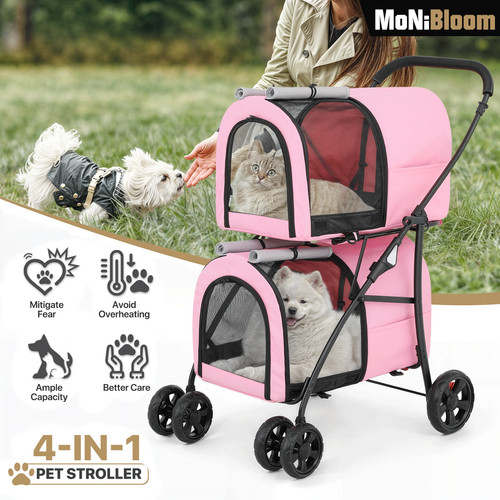 Passeggino per cani doppio - cani,