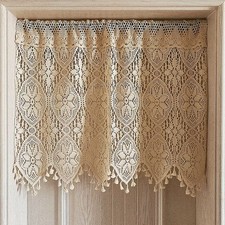 Retro Crochet Curtain Valance