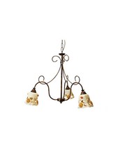 LAMPADARIO A 3 LUCI FERRO