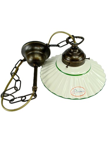 Lampadario ottone brunito