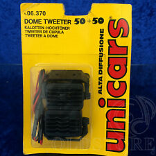 ►UNICARS 1-60.370◄COPPIA DOME TWEETER CUPOLA SPEAKER NUOVO 50 + 50 WATT 4 OHM