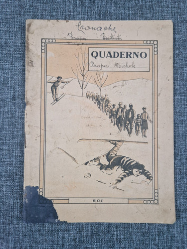 Antico quaderno scolastico sci