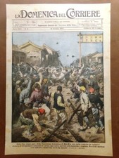 Copertina Domenica Corriere nr. 3 del 1927 Cina ad Han-Kou Agitazioni Bretagna