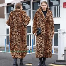 Tuta lunga leopardata donna pelliccia sintetica colletto cappotto invernale giacca calda parka HOT M-5XL