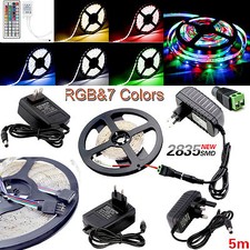 1M-5M Impermeabile RGB 2835smd Striscia Led Nastro Flessibile Natale Luce Bianca