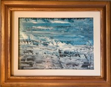 Quadro “ paesaggio inverno” olio su legno 35 x 50 cm ,con cornice 