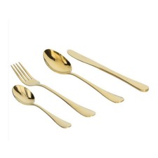 Servizio 24 posate effetto oro