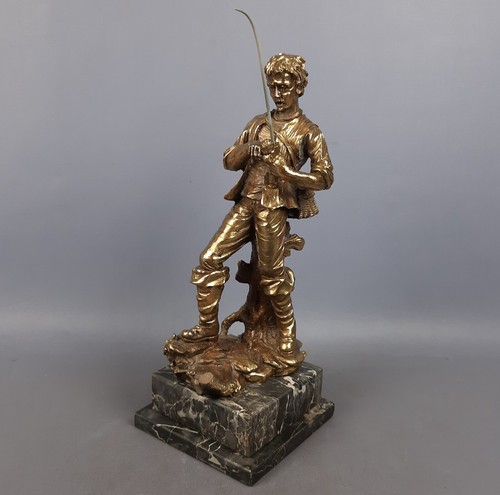 Scultura pescatore - pescatore, in
