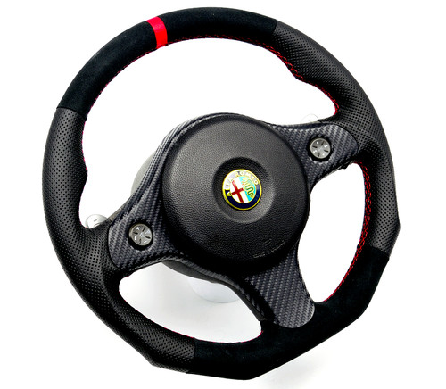 Volant aplati cuir alcantara - aplati,