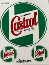 ADESIVO CASTROL MOTOR OIL VINTAGE GRANDE 8.6X8.6MM - PICCOLO 3X3 CM