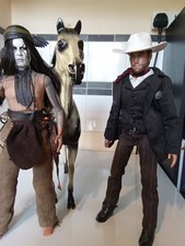 The Lone Ranger & Tonto Poseable Figure Con Cavallo, di Hot Toys, alcune parti mis