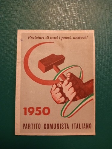 Italian communist party card - italian,