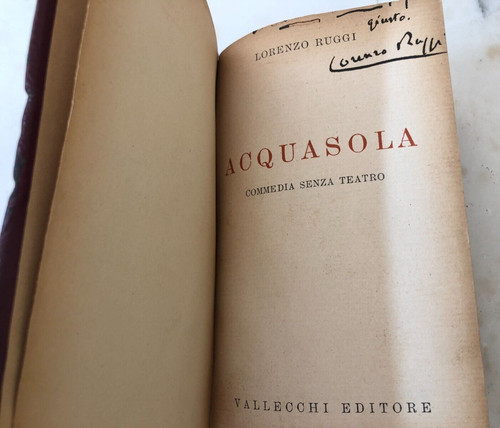 Libro lorenzo ruggi acquasola - libro,