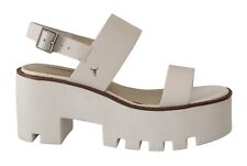 WINDSORSMITH scarpe sandali bianchi punta aperta plateau cinturino alla caviglia EU39/US8,5 $300